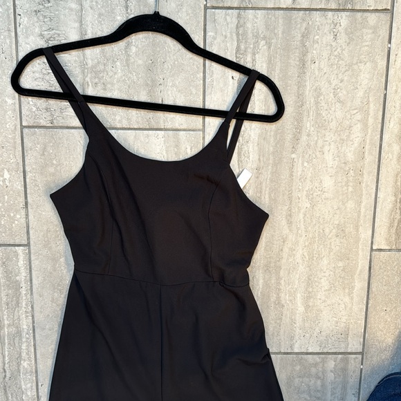 Blue Blush Spaghetti Strap Black Jumpsuit w/ Cut-Out Back & Sash - Picture 8 of 11